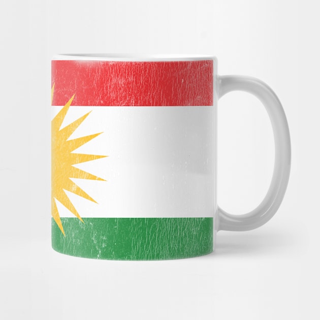 Kurdistan / Faded Vintage-Style Flag Design by DankFutura